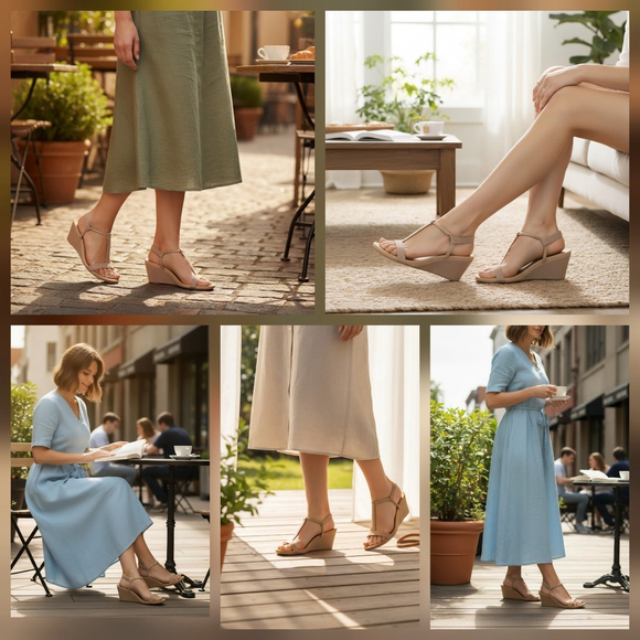 Style & Co. Women's Mulan Strappy Wedge Sandals Size 10.5 M Taupe - Picture 3 of 16